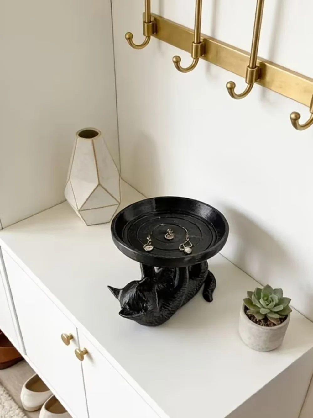 Black Cat Jewelry Dish & Trinket Holder - Home Bath